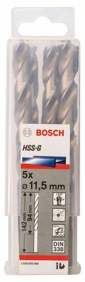 Bosch Professional ST. LINE 11.5mm HSS-G Boor - 5 Stuks