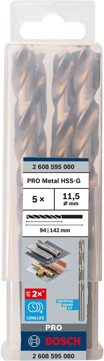 Bosch Professional ST. LINE 11.5mm HSS-G Boor - 5 Stuks