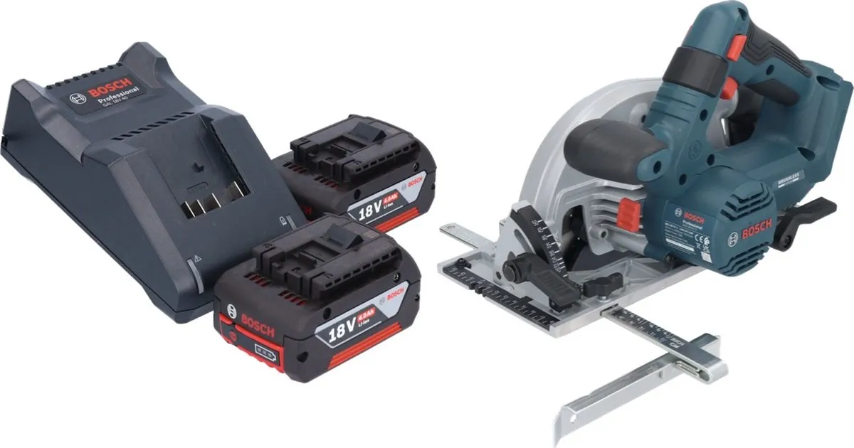 Bosch Professional GKS 18V-57-2 Accu-cirkelzaag 165mm - 2x 4,0Ah - afbeelding 4 van 5