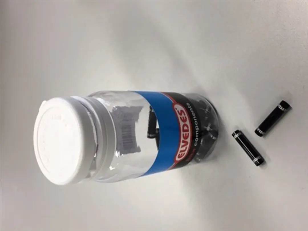 Elvedes Buitenkabel Verlengnippels Ø4,3mm Aluminium - 25 Stuks - Zwart