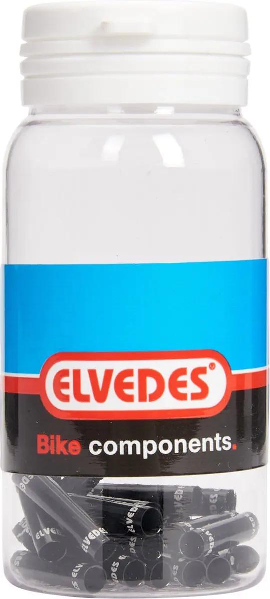 Elvedes Buitenkabel Verlengnippels Ø4,3mm Aluminium - 25 Stuks - Zwart
