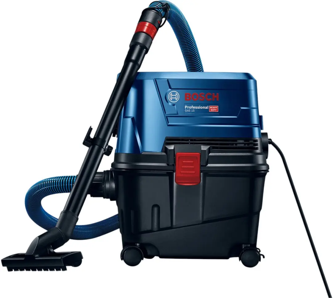 Bosch GAS 15 Trommelstofzuiger 15L - 1100W - Droog & Nat - Zwart/Blauw - afbeelding 3 van 6