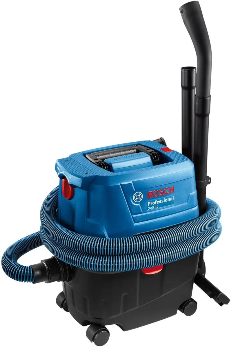 Bosch GAS 15 Trommelstofzuiger 15L - 1100W - Droog & Nat - Zwart/Blauw - afbeelding 4 van 6