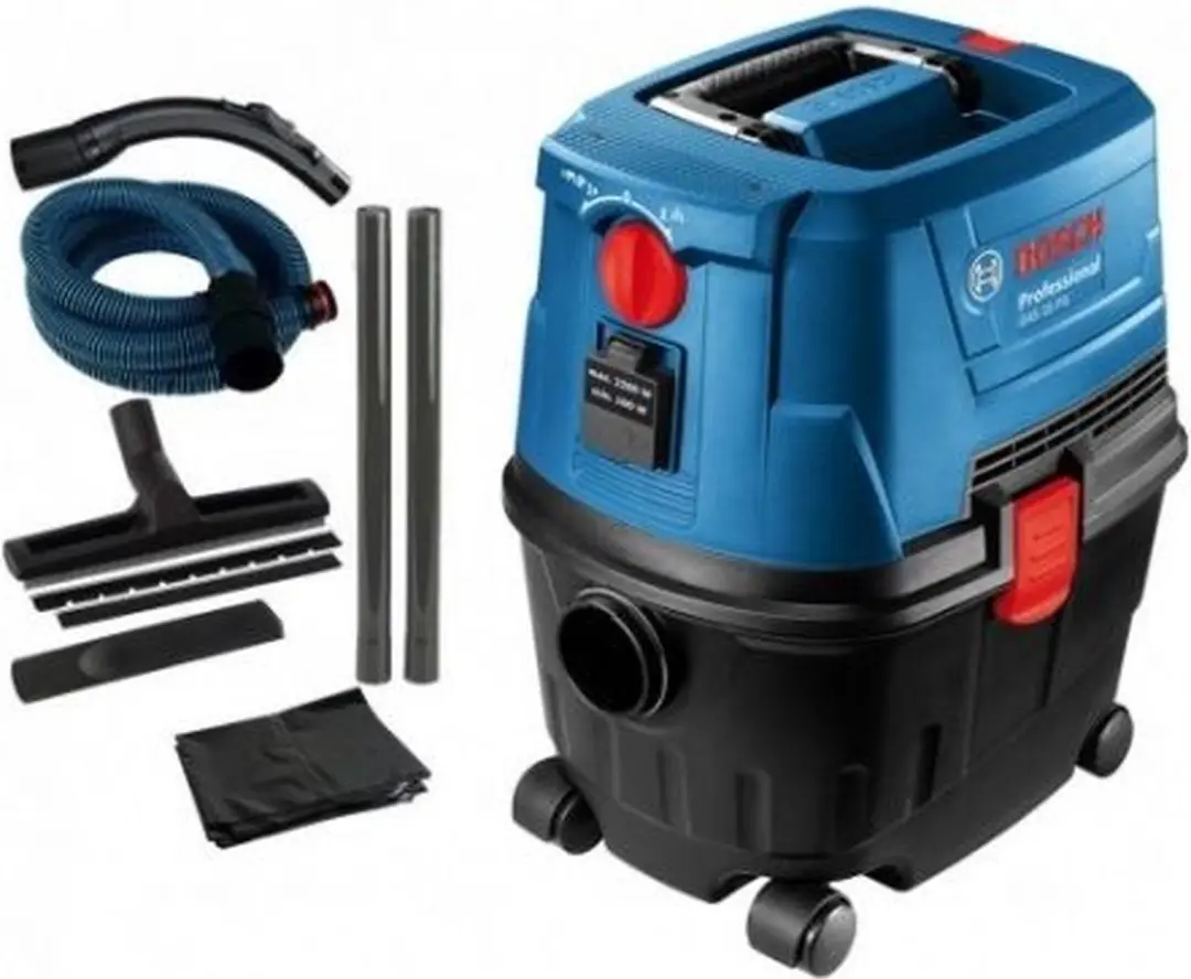 Bosch GAS 15 Trommelstofzuiger 15L - 1100W - Droog & Nat - Zwart/Blauw - afbeelding 6 van 6