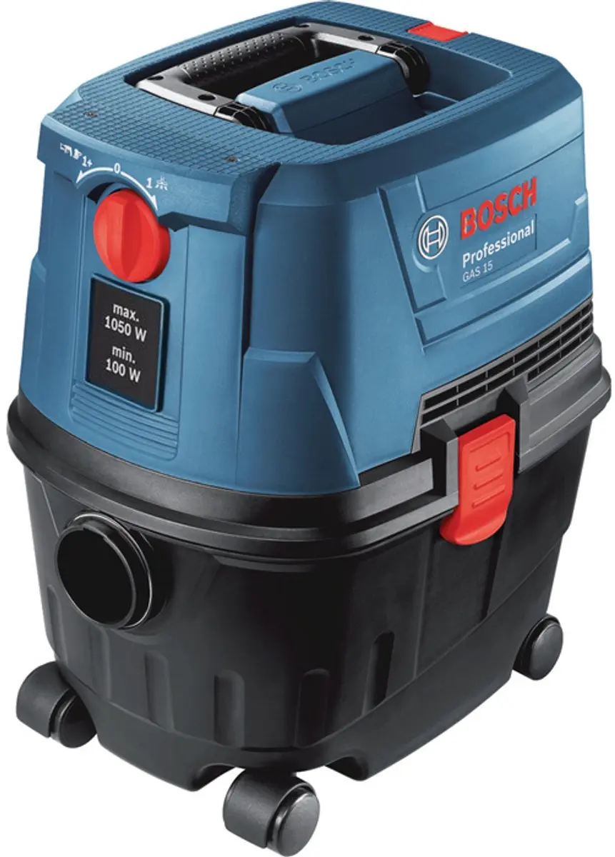 Bosch GAS 15 Trommelstofzuiger 15L - 1100W - Droog & Nat - Zwart/Blauw - afbeelding 5 van 6