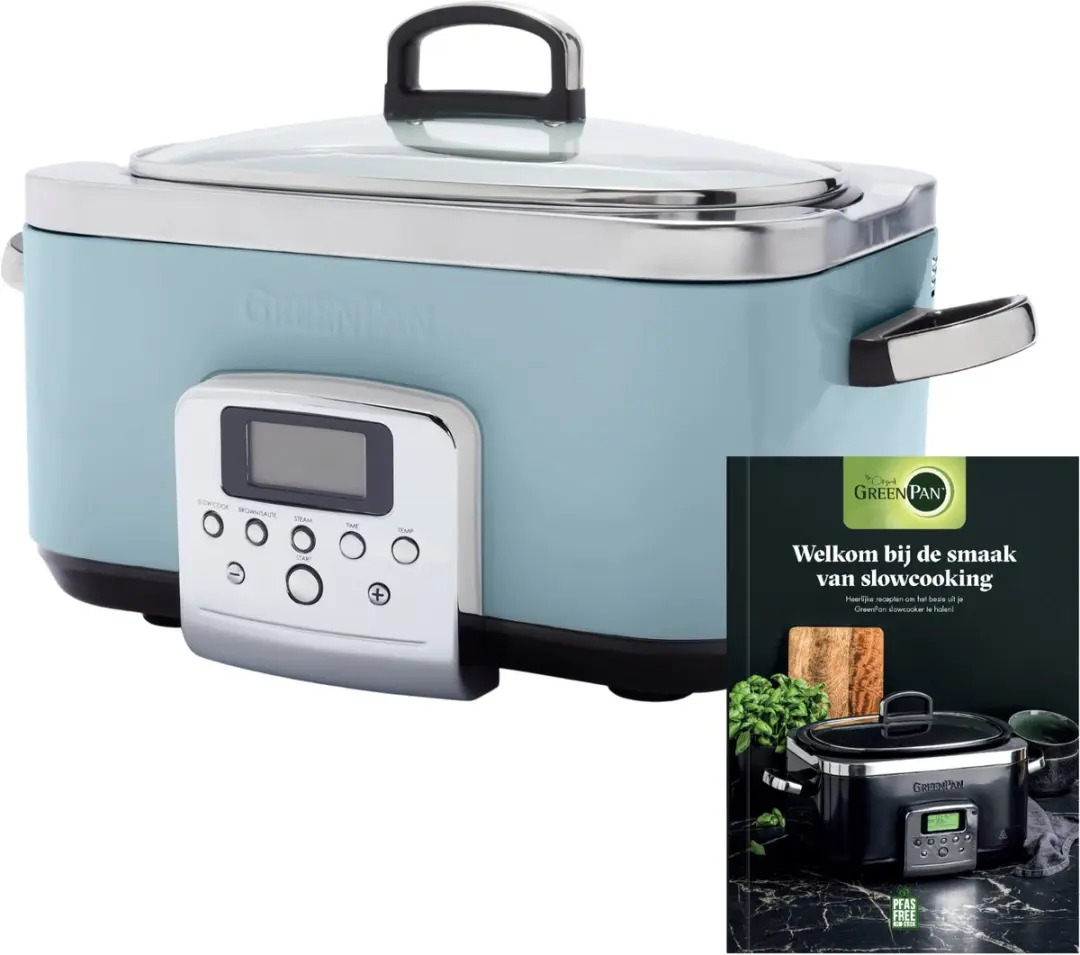 GP ELITE SLOWCOOKER BLUE + BOEK