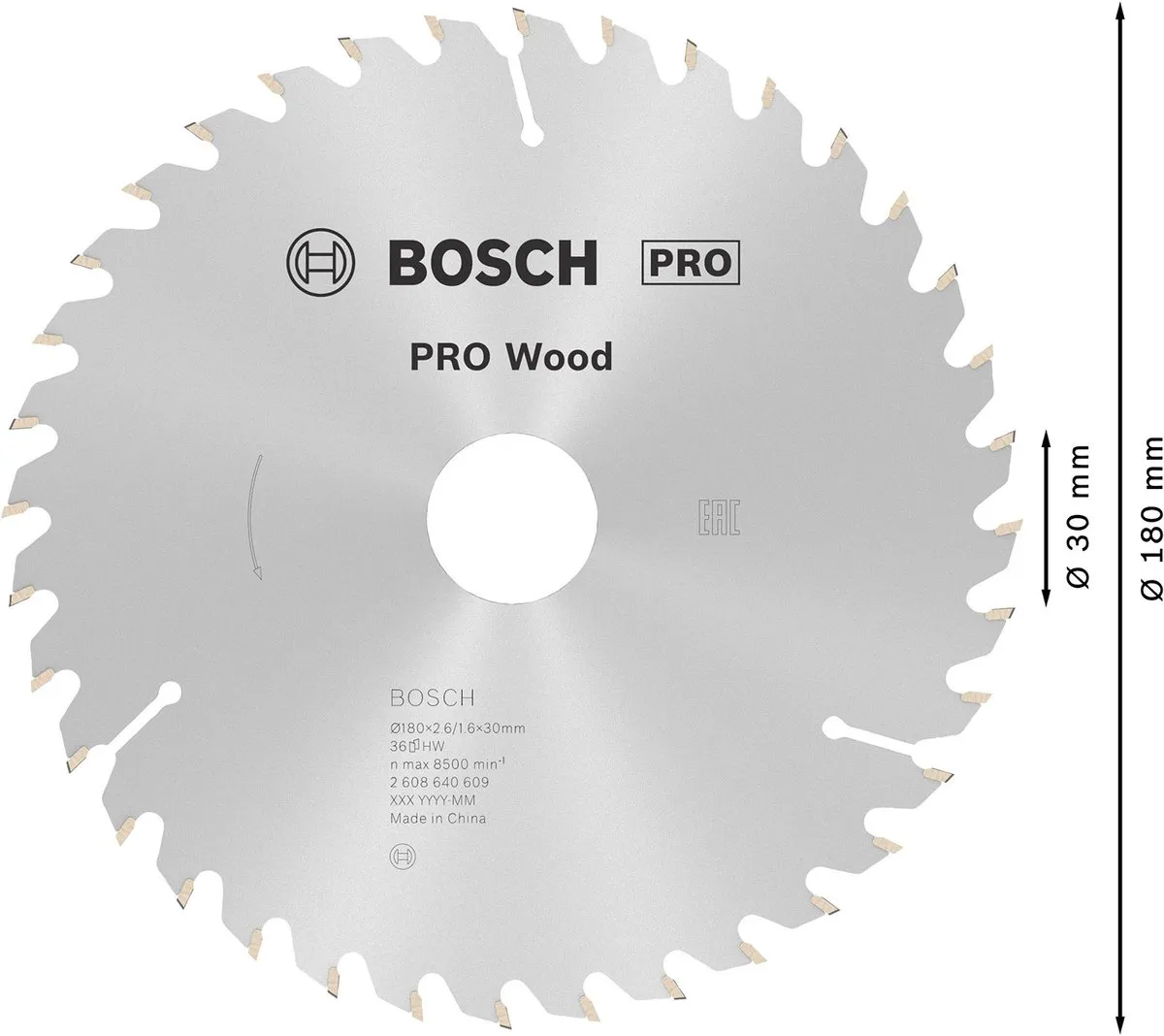 Bosch Professional Cirkelzaagblad Optiline 180mm 36T - Hout/Metalen