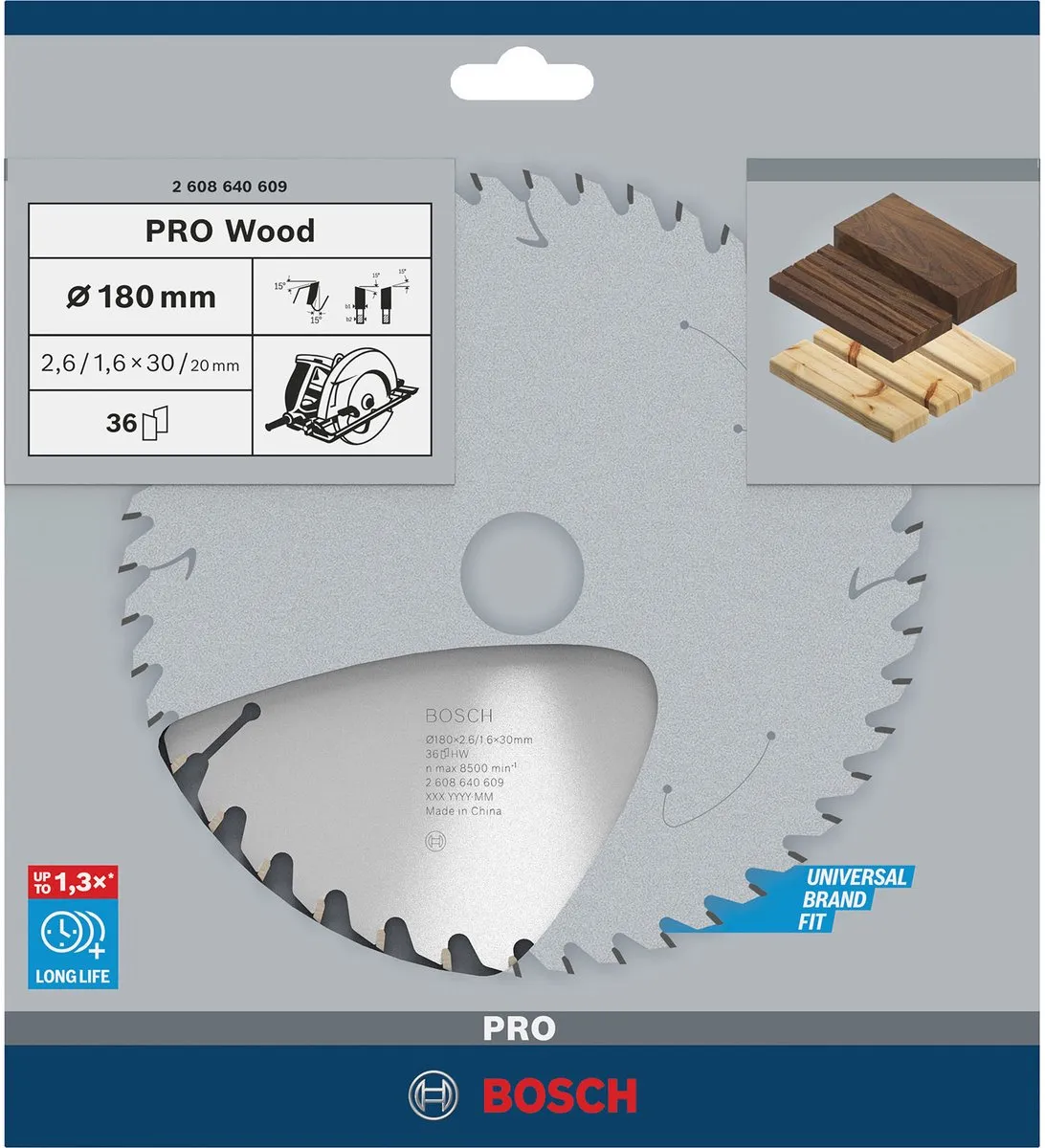 Bosch Professional Cirkelzaagblad Optiline 180mm 36T - Hout/Metalen