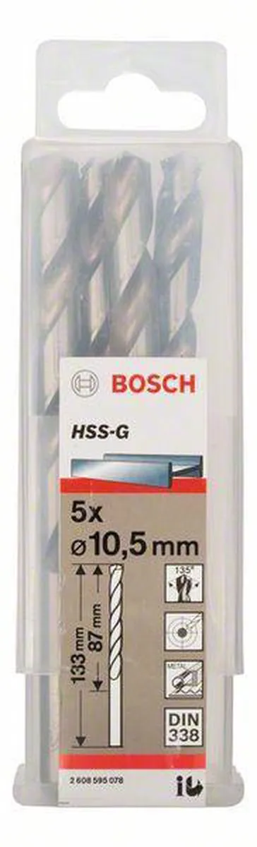 Bosch Professional ST. LINE 10.5mm HSS-G Boorbit - 5 Stuks