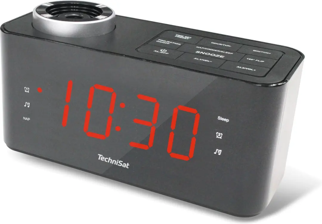 Technisat DIGICLOCK 3 Projector 76-4903-00 FM Wekkerradio - Zwart