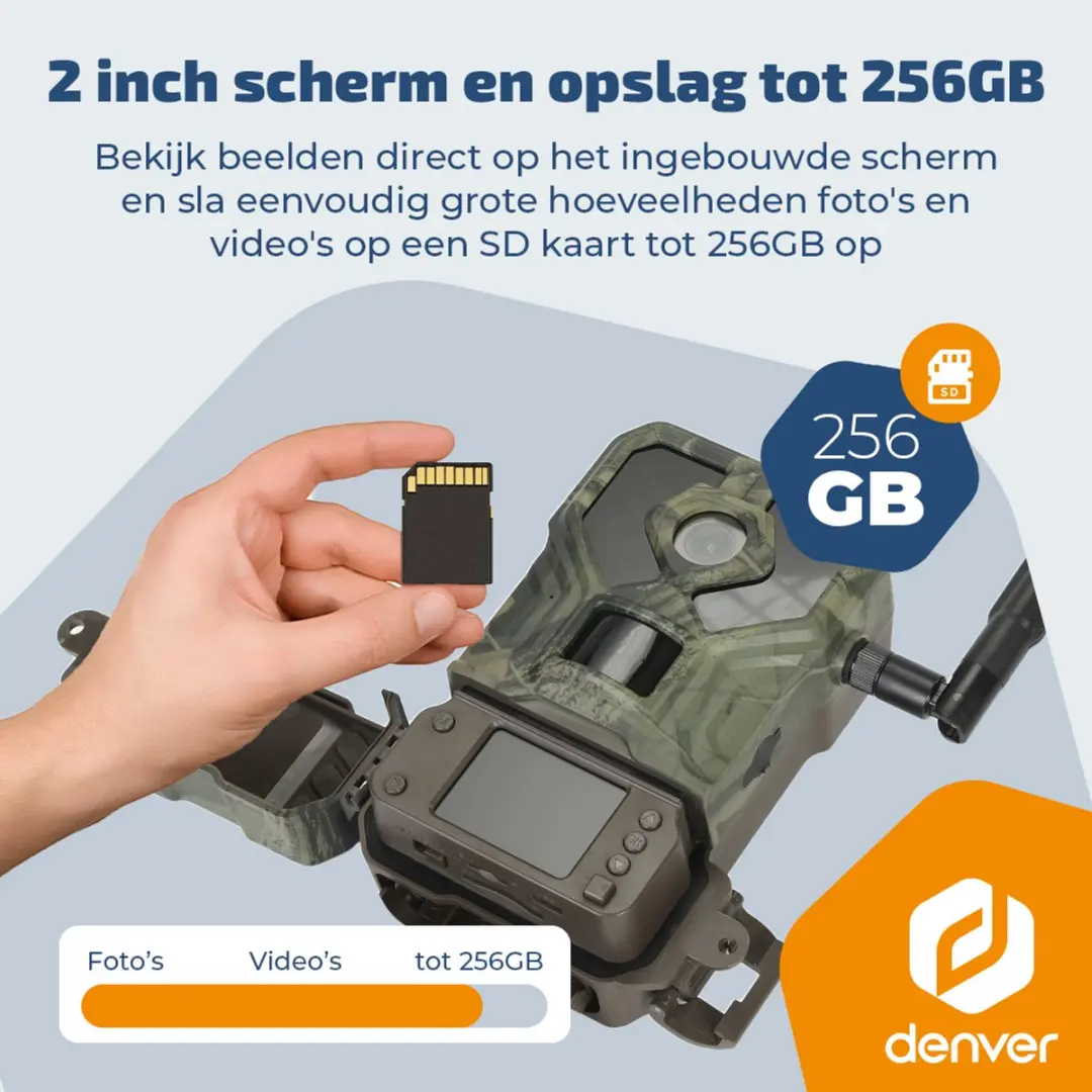 Denver WCL8060 Wildcamera 4K - 48MP - 256GB - Groen - afbeelding 4 van 6