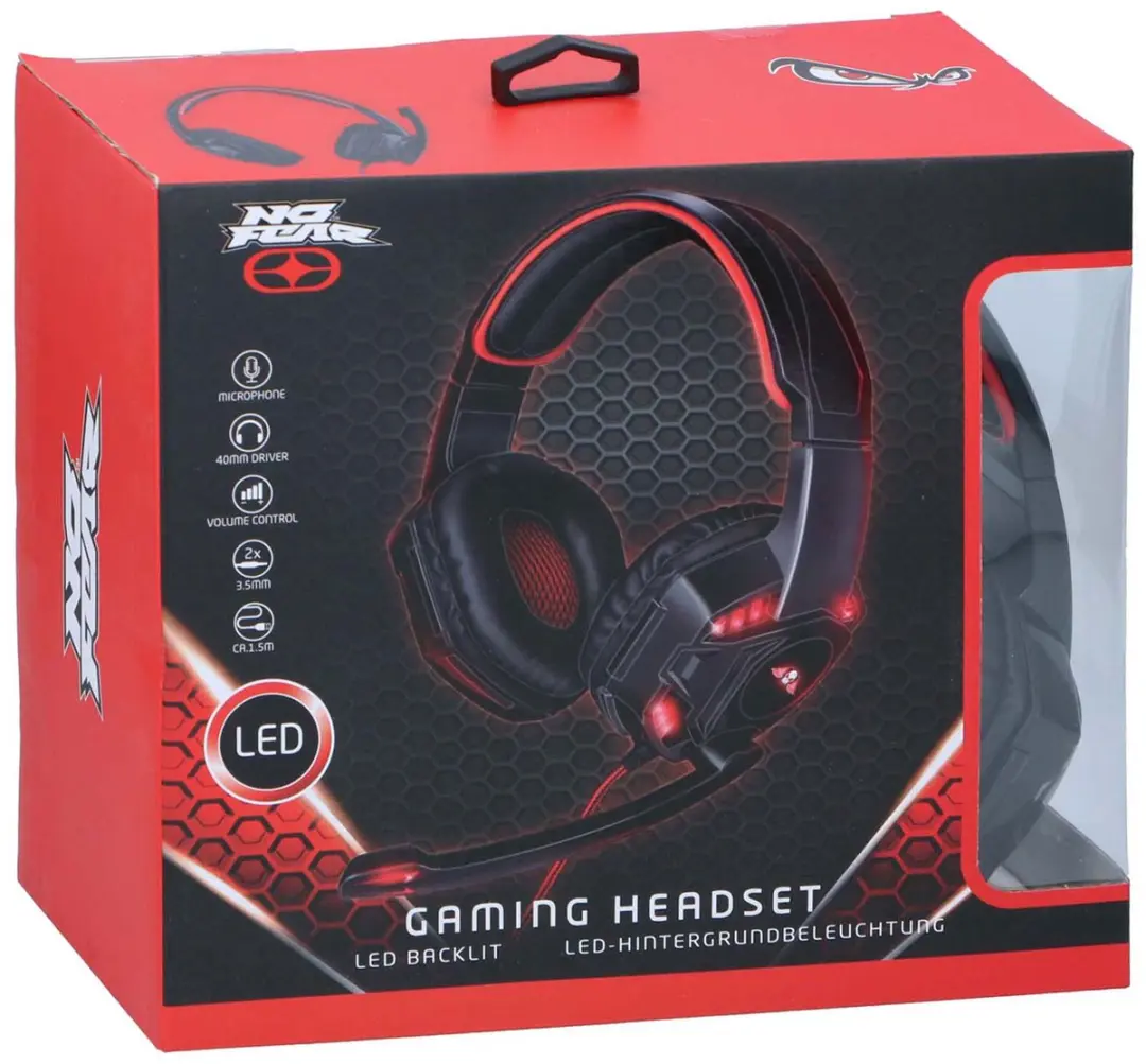 Grundig No Fear Gaming Headset 1940359 - Zwart/Rood - afbeelding 6 van 6