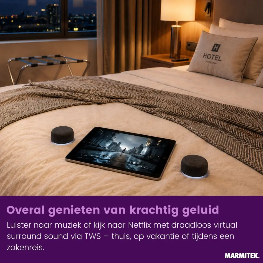 Marmitek Soundex B200 Bluetooth Speakers - Zwart - afbeelding 4 van 6