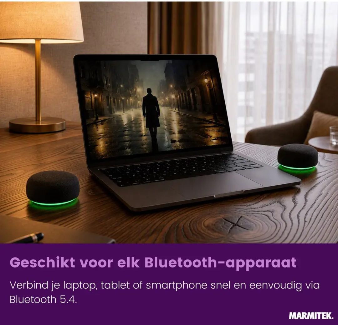 Marmitek Soundex B200 Bluetooth Speakers - Zwart - afbeelding 6 van 6