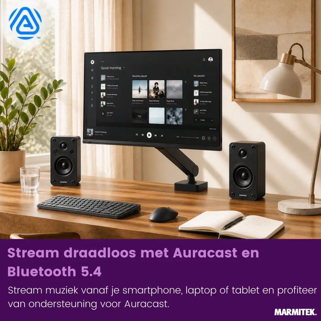 Marmitek Soundex S300 Actieve Speakers - 70W - Zwart - afbeelding 4 van 6