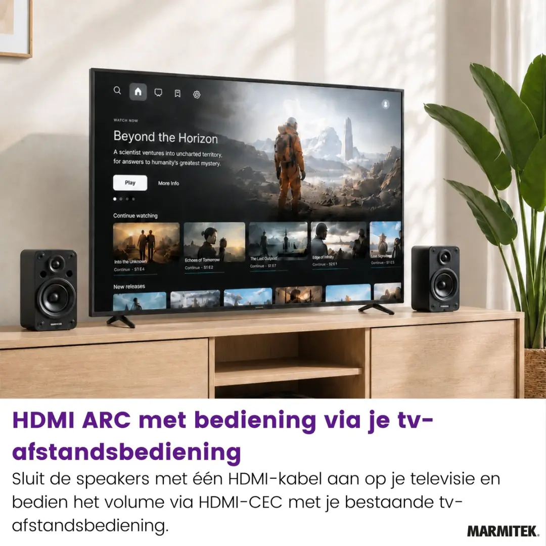 Marmitek Soundex S300 Actieve Speakers - 70W - Zwart - afbeelding 5 van 6