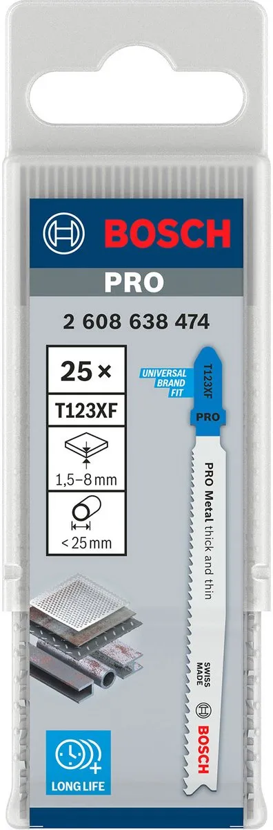 Bosch Professional T123X Decoupeerzaagbladen - 25 Stuks