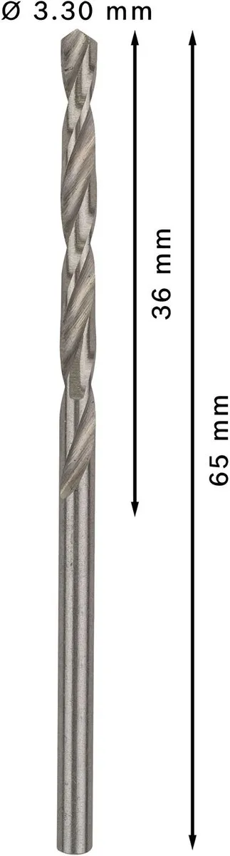 Bosch Professional ST. LINE 3.3mm HSS-G Boor - 10 Stuks