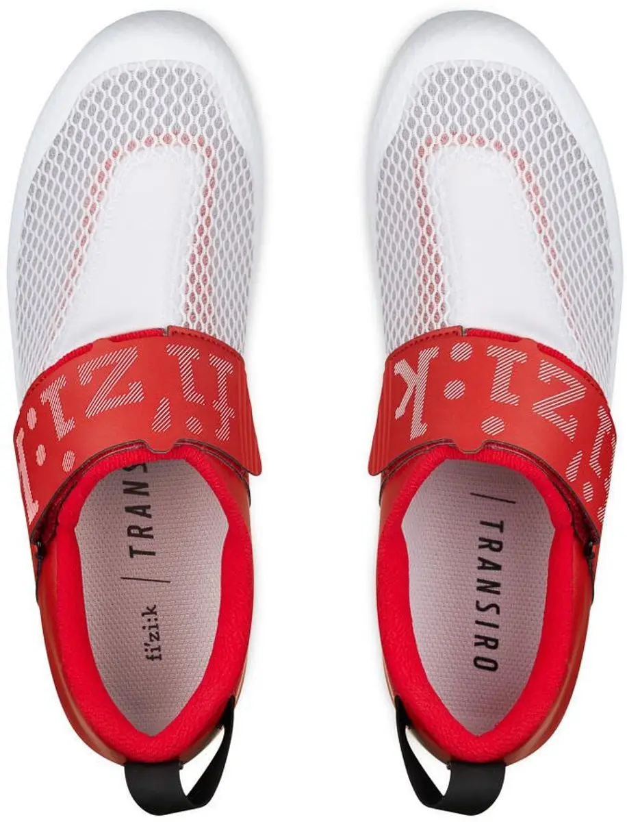 Fizik Transiro Hydra Triatlonschoen - 45 - Wit/Metallic Rood - afbeelding 5 van 6