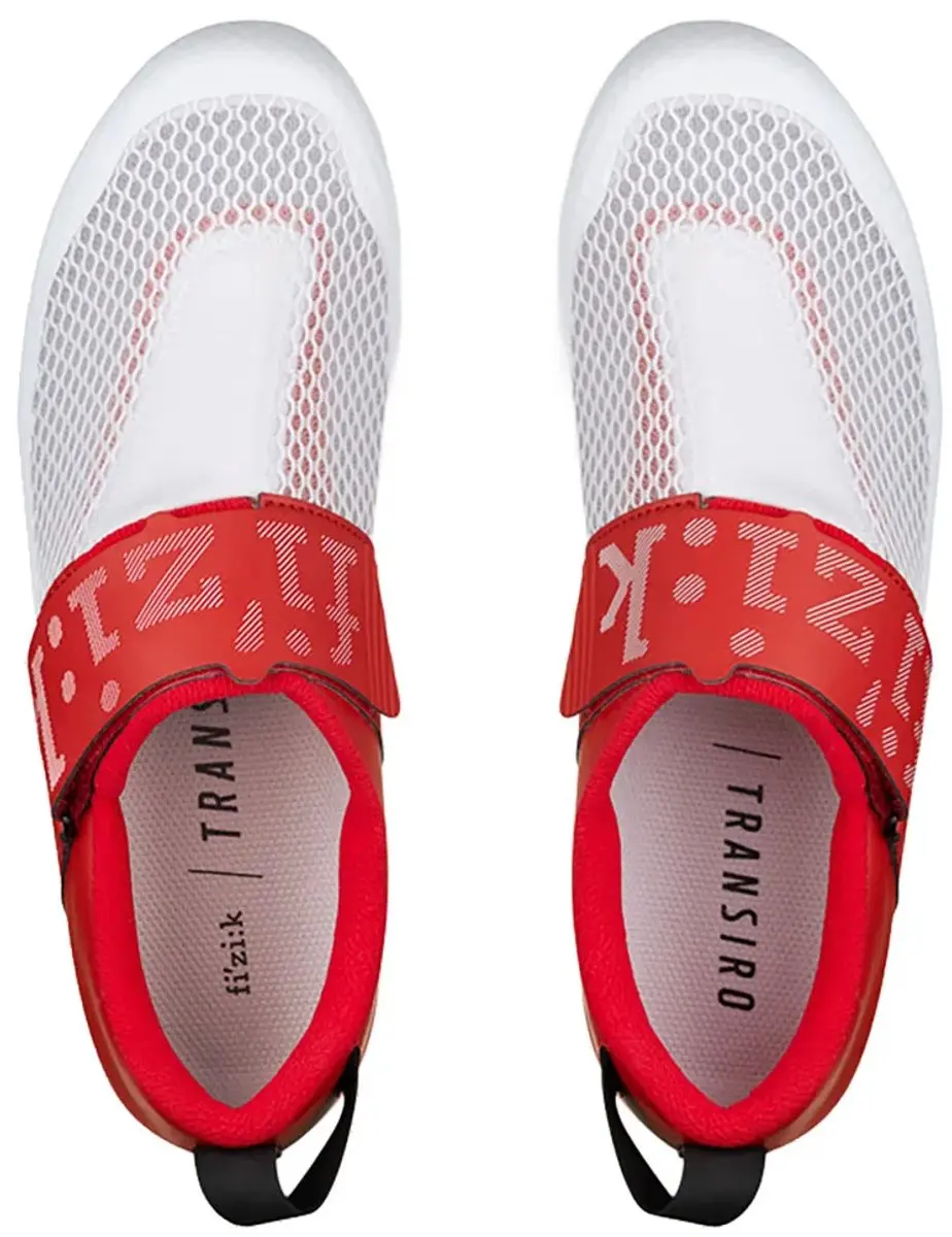 Fizik Transiro Hydra Triatlonschoen - 45 - Wit/Metallic Rood - afbeelding 6 van 6