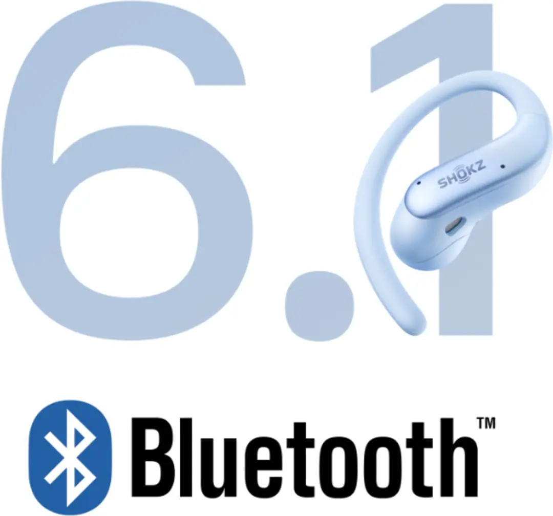 Shokz OpenFit Air 2 OpenBass 2.0 - 36 uur - IP55 - Ice Blue - afbeelding 4 van 6