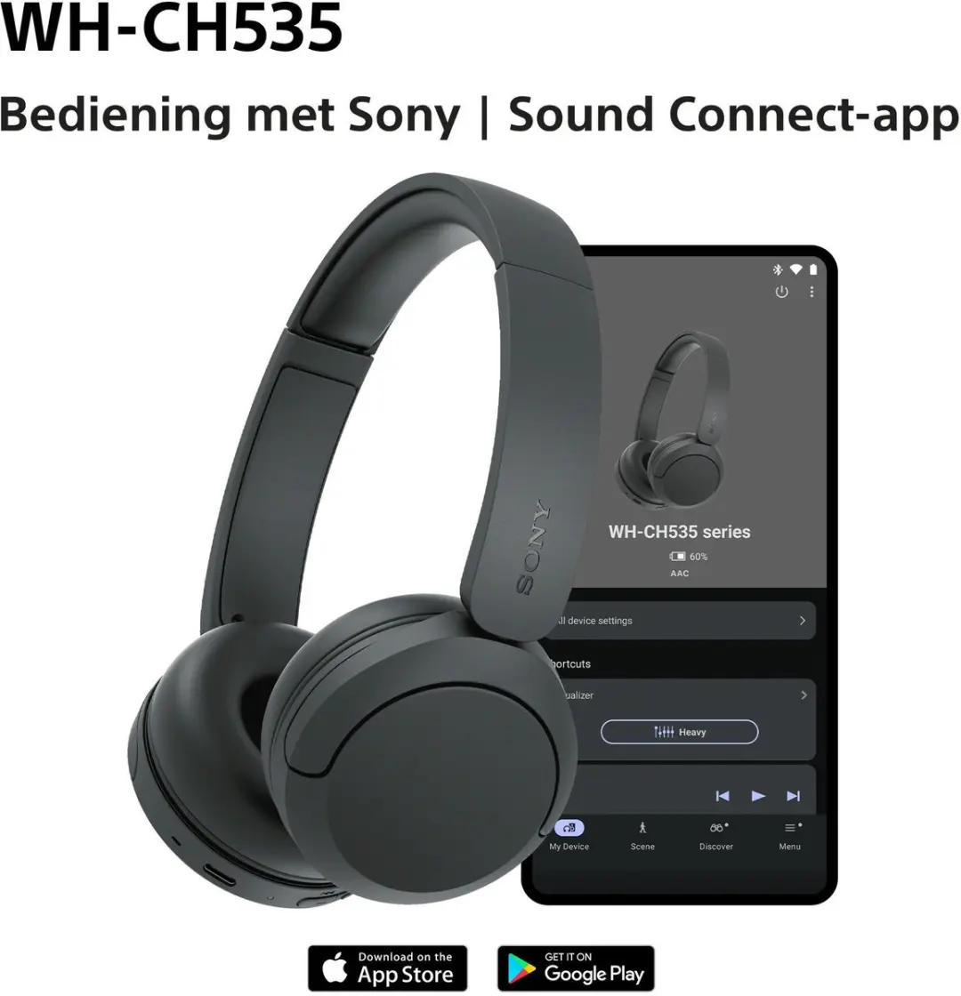 Sony WH-CH535 Draadloze On-Ear Koptelefoon - Wit - afbeelding 6 van 6