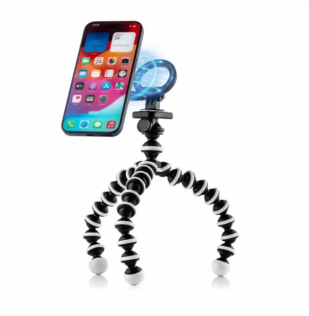 MOJOGEAR MG-29-MAG Flexibel Statief - MagSafe Telefoonhouder - Zwart/Wit