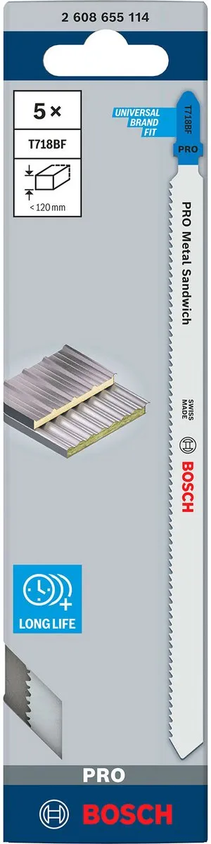 Bosch Professional T718BF Decoupeerzaagbladen Metaal - 5 Stuks - afbeelding 6 van 6