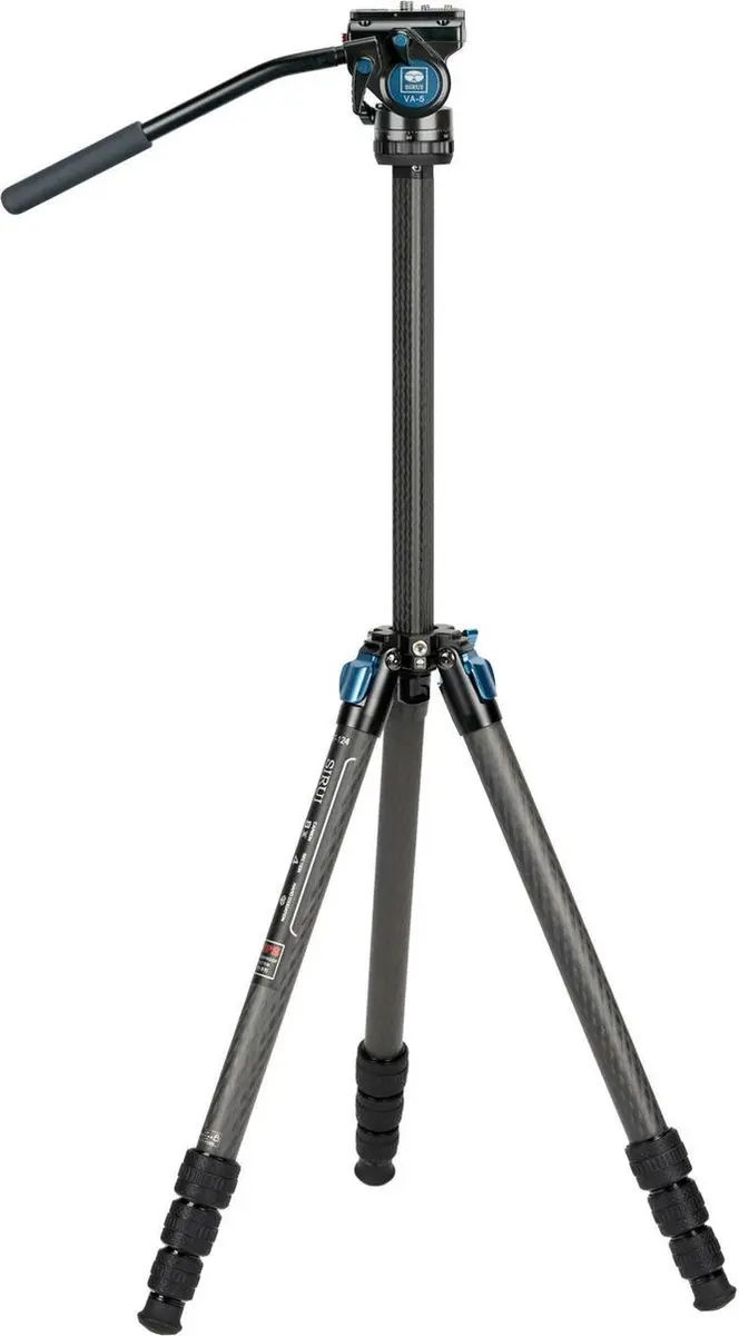 Sirui Superb Traveller 124 Carbon Stativ VA-5 - 4 Secties - Zwart