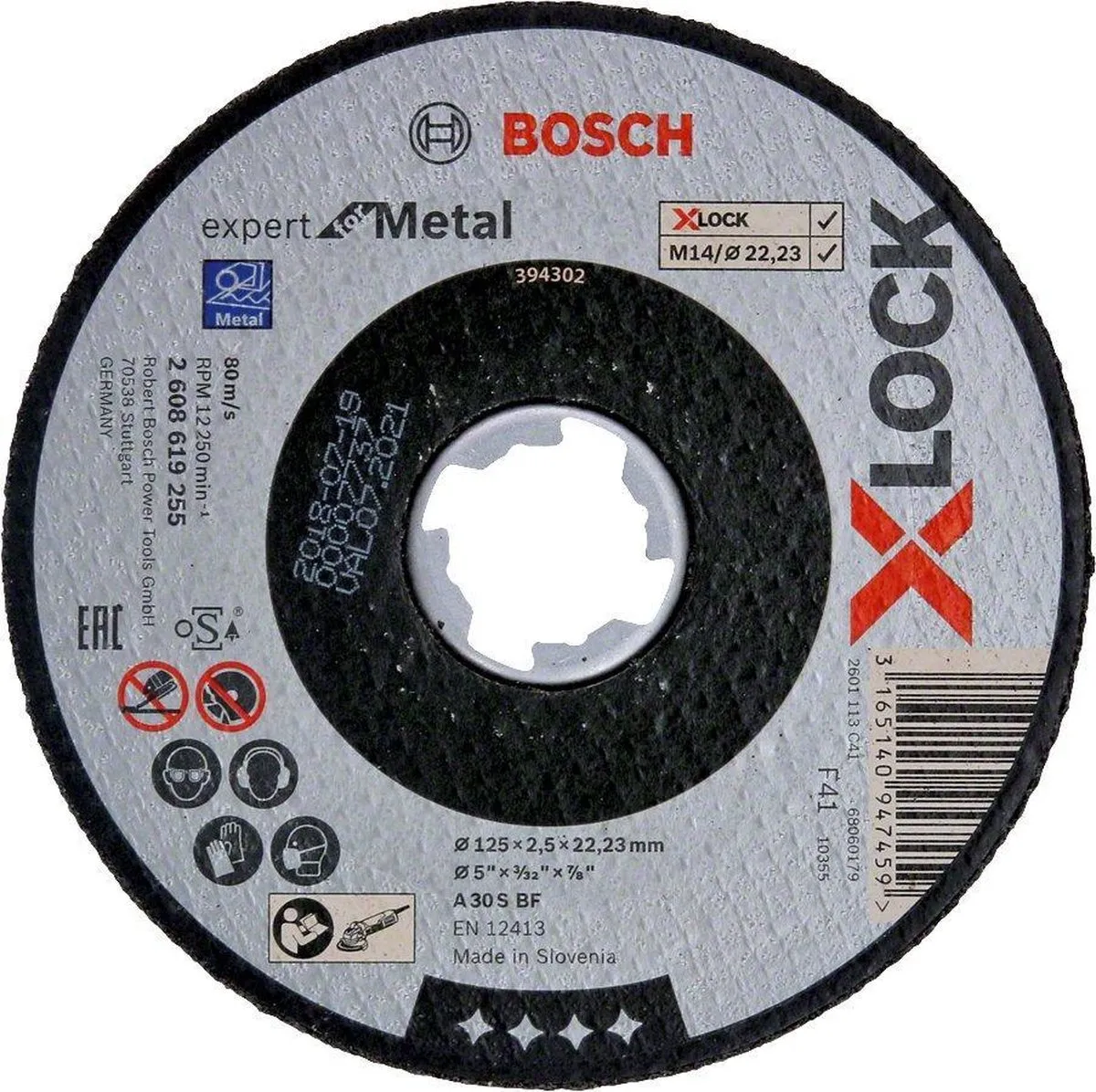 Bosch Professional Xlock Doorslijpschijf 125mm Metaal