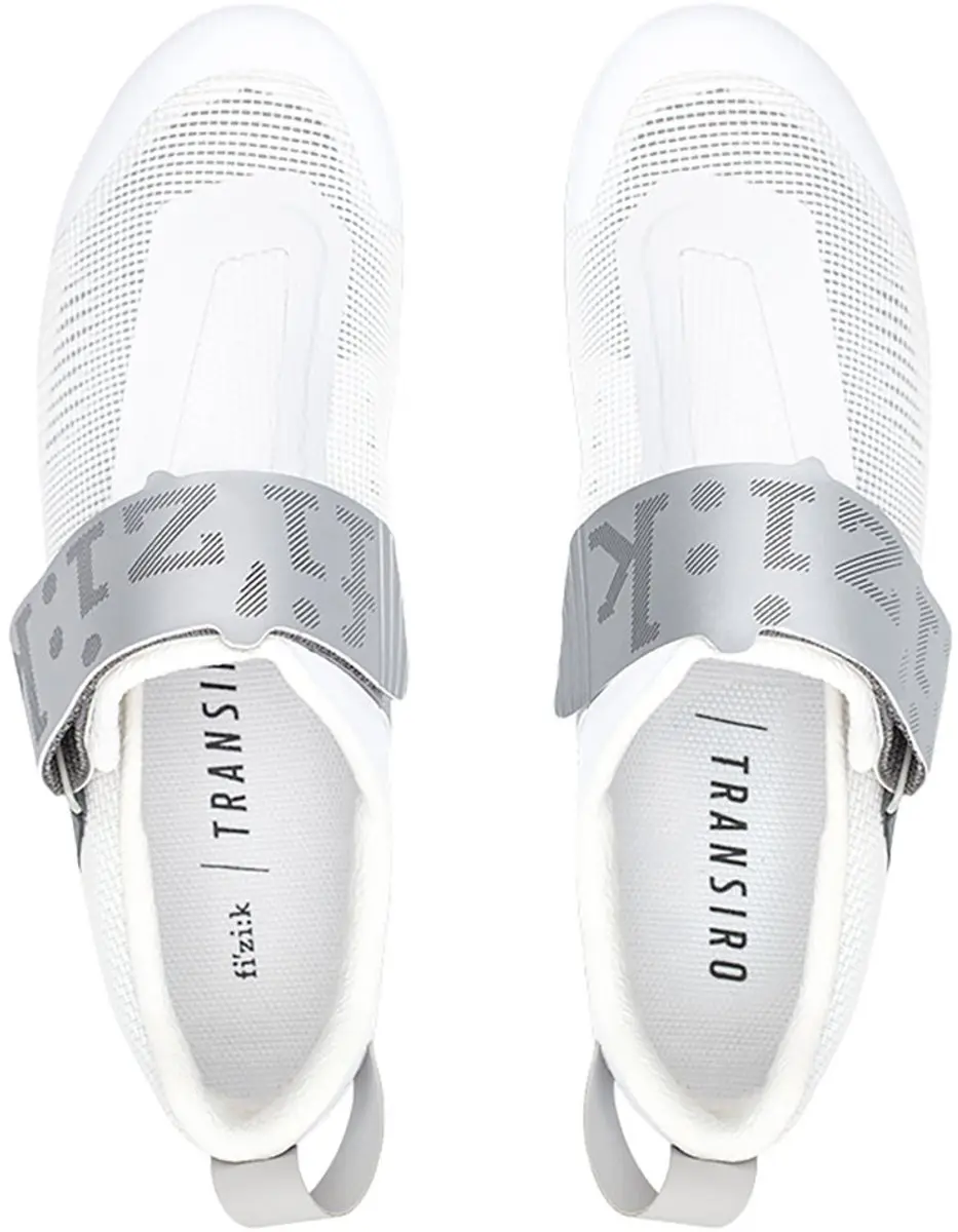 Fizik Transiro Hydra Aeroweave Carbon Triathlonschoen - 41 - Wit/Zilver - afbeelding 6 van 6