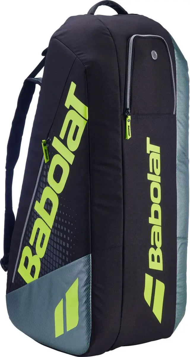 Babolat Pure Aero 6 Racketbag - 6 Rackets - Geel/Zwart/Groen - afbeelding 2 van 4