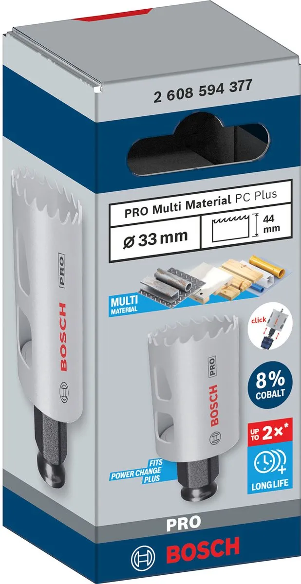 Bosch Professional Multi Materiaal PC Plus Gatenzaag 33mm - 2608594377 - afbeelding 6 van 6