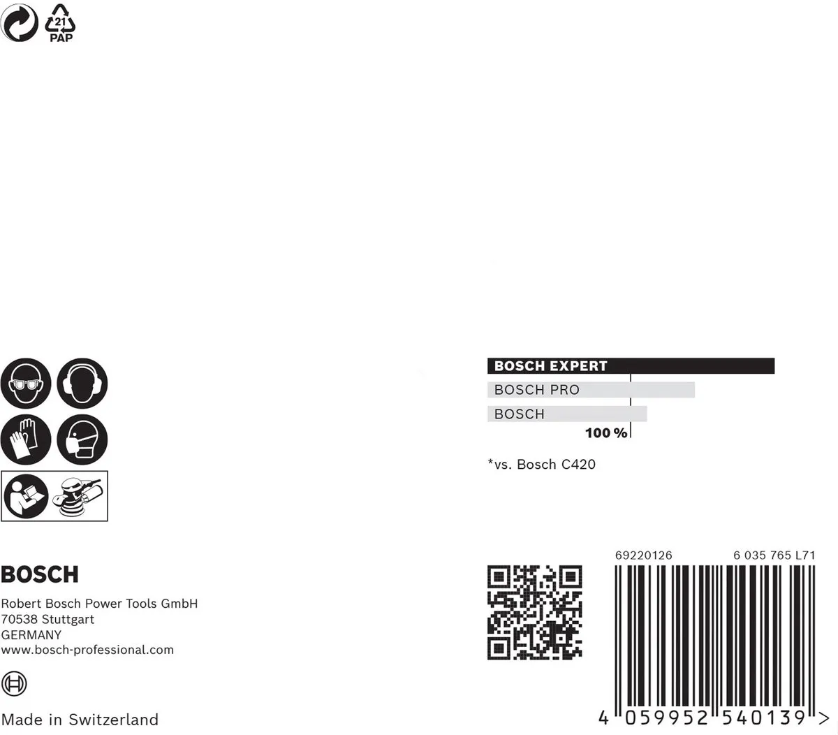Bosch Professional Expert M480 Schuurnet 125mm G 18 - 5 Stuks