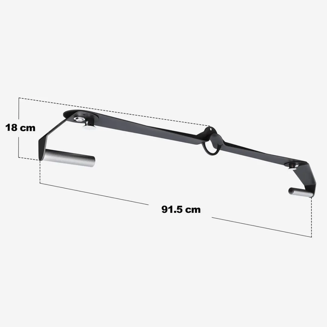 Gorilla Sports Verstelbare Roeigreep 91,5cm - 360° - Tot 200kg - Zwart - afbeelding 3 van 6