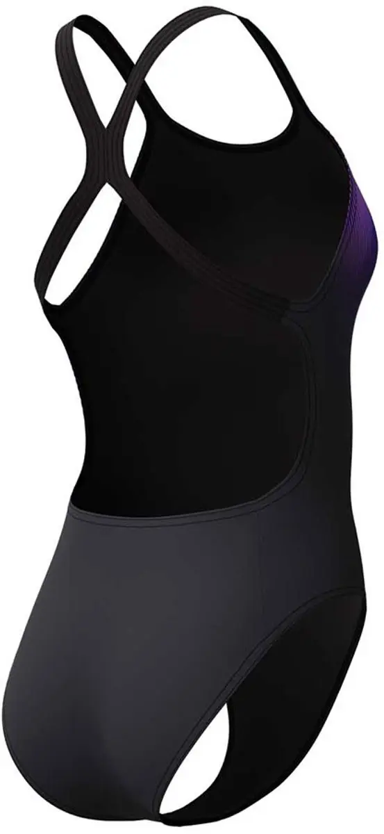 Speedo END+ Powerback Badpak Dames - 38 - Zwart/Paars/Groen - afbeelding 4 van 6