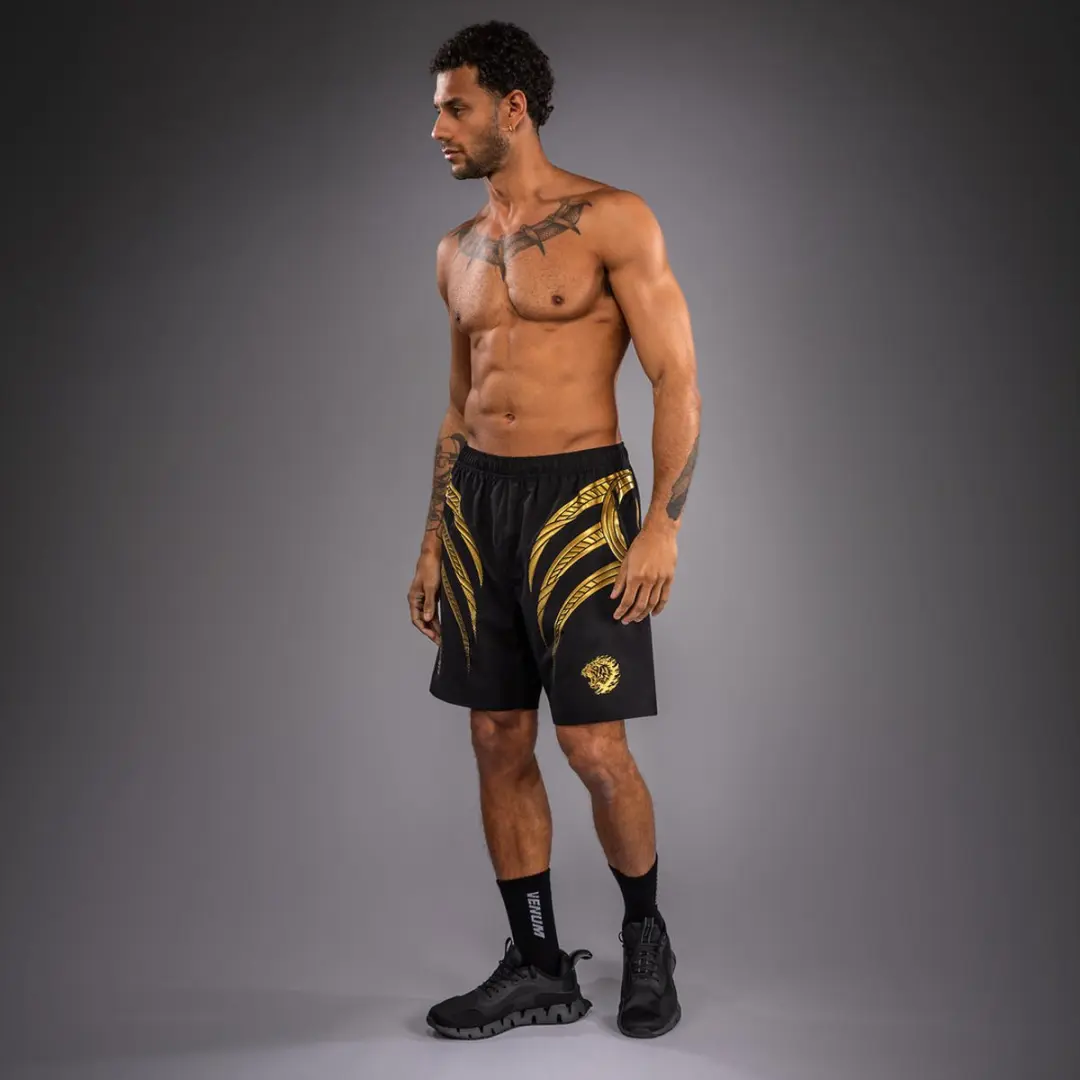 Venum Mike Tyson Tiger Training Shorts - Zwart/Goud S - afbeelding 6 van 6