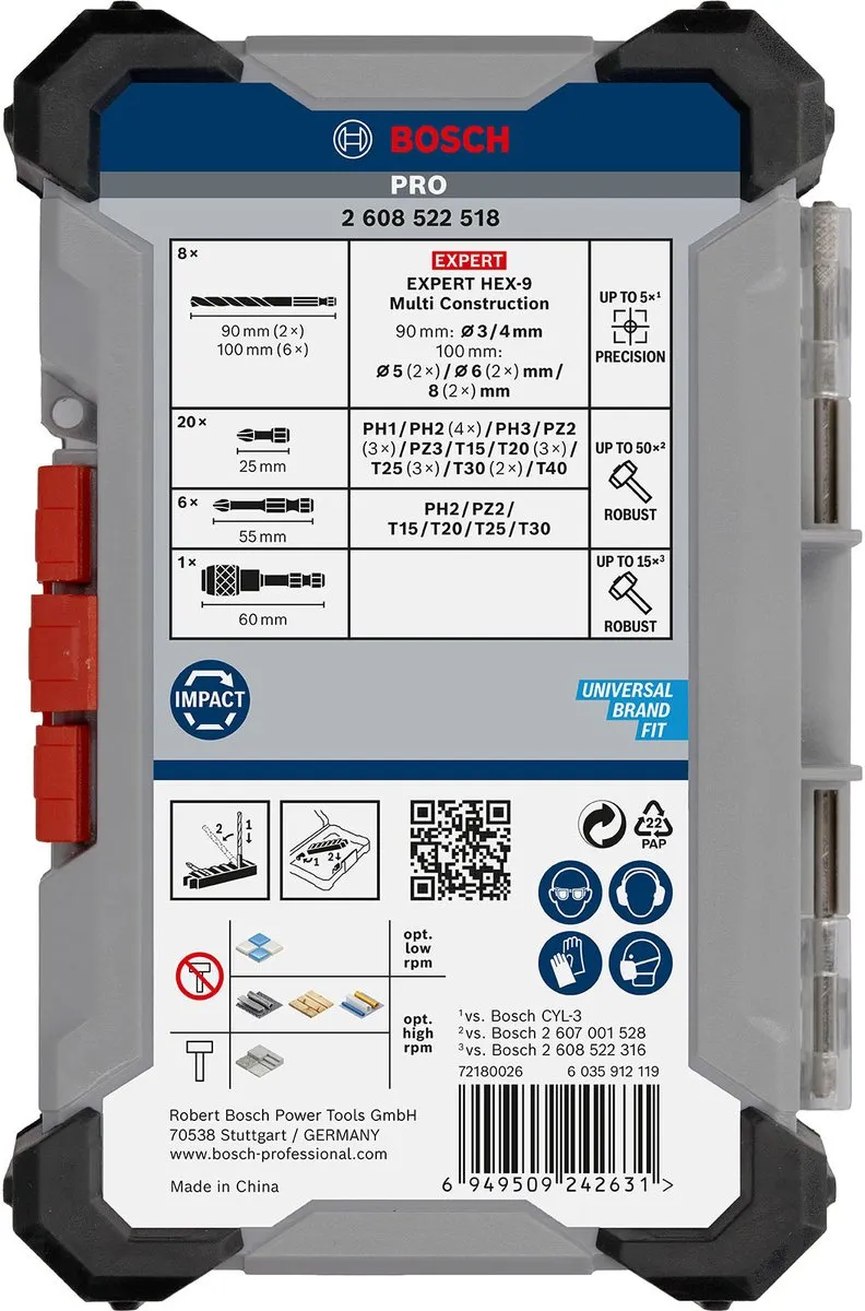Bosch Professional PRO Impact Boor- en Bit-Set 35-delig 2608522518