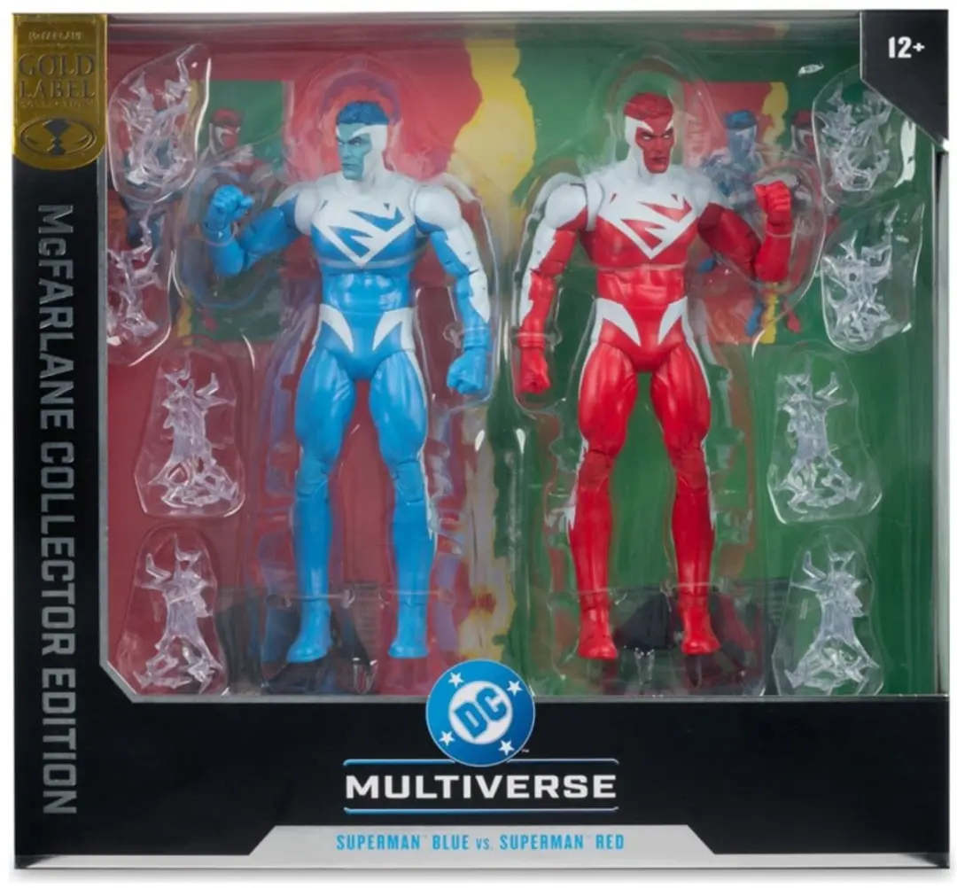 McFarlane Toys DC Multiverse Superman Blue vs. Red 2-Pack - MCF17904 - afbeelding 5 van 6