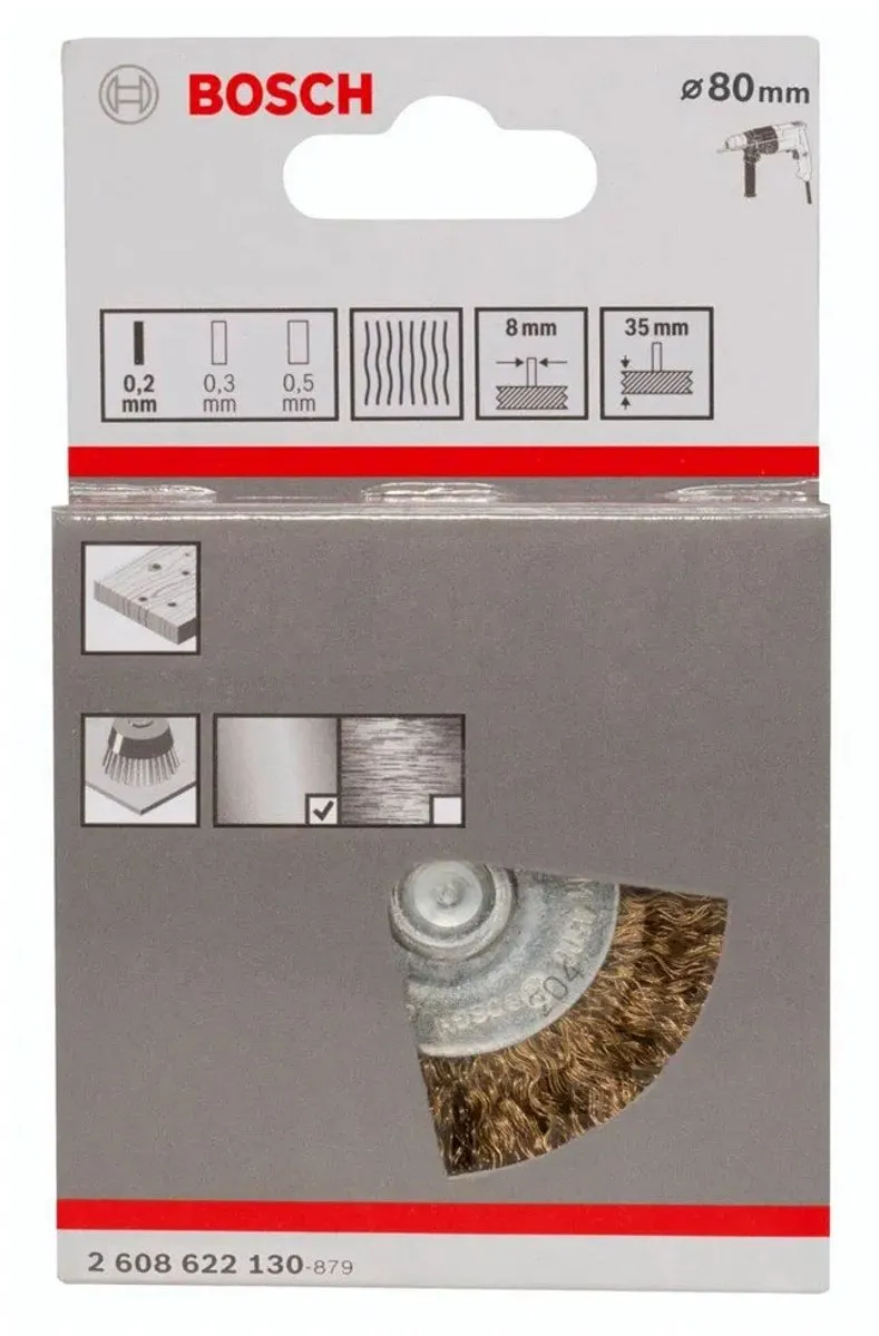 Bosch Professional 6mm Schijfborstel 85mm - 0.2mm Vermessingd