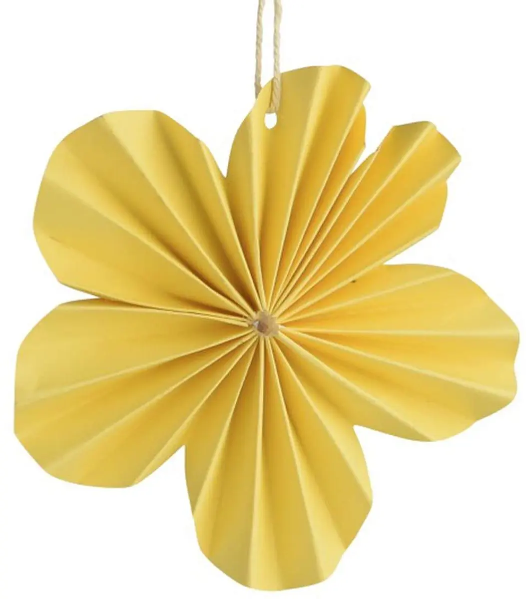 Kaemingk Papierbloem Geel Ø 10,5 cm