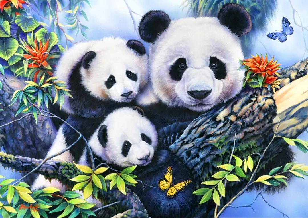 Bluebird Puzzle legpuzzel Panda Family