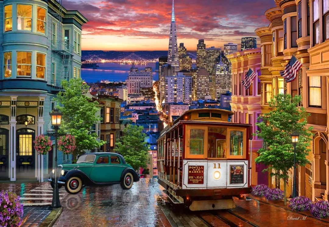 Bluebird Puzzle legpuzzel San Francisco Trolley
