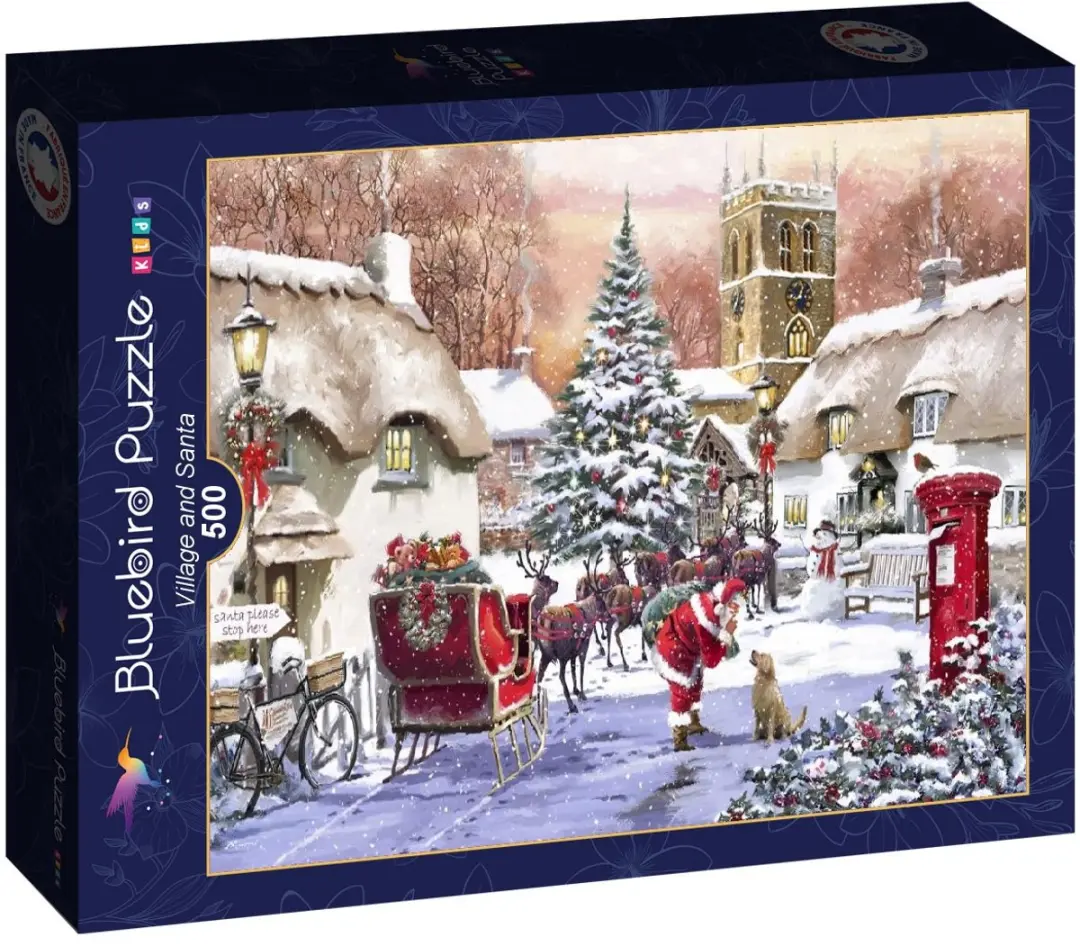Bluebird Puzzle Village and Santa Legpuzzel 500 Stuks - 90537