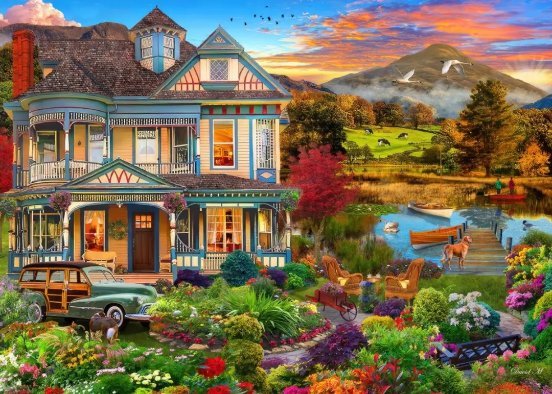 Bluebird Puzzle legpuzzel Garden Country Home 500 stukjes.