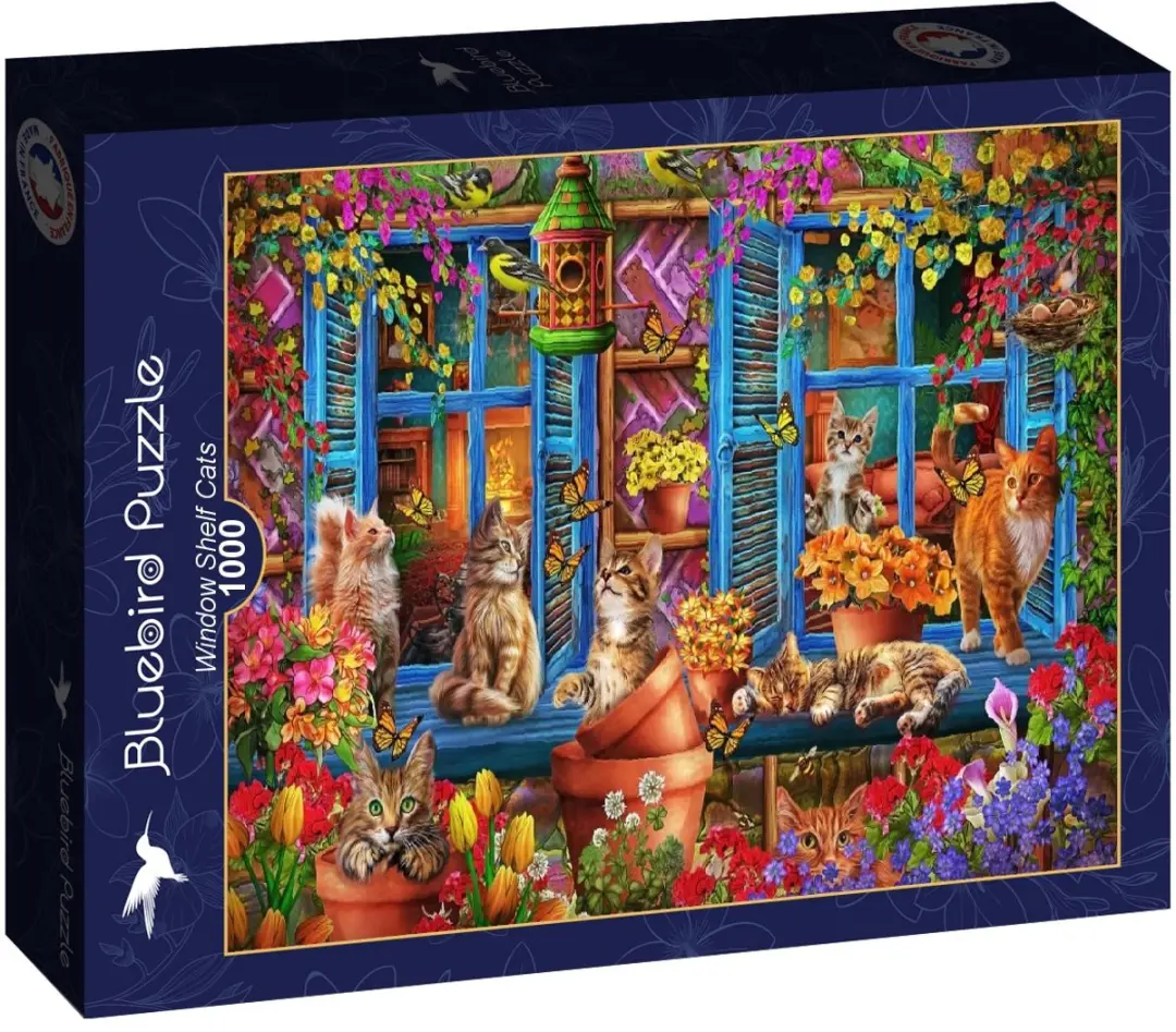 Bluebird Puzzle katten legpuzzel raamplank