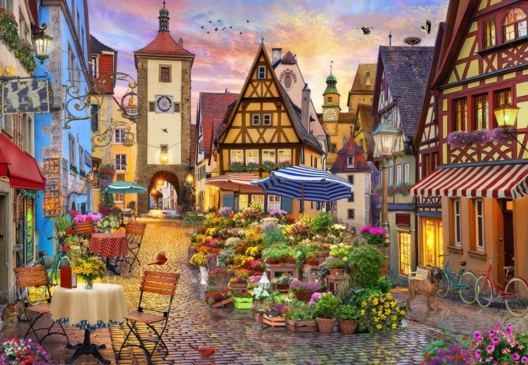 Bluebird Puzzle legpuzzel Bavarian Town
