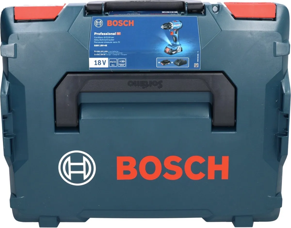 Bosch Professional GSR 18V-45 Accu Schroefboormachine - 2x 3.0Ah - L-Boxx