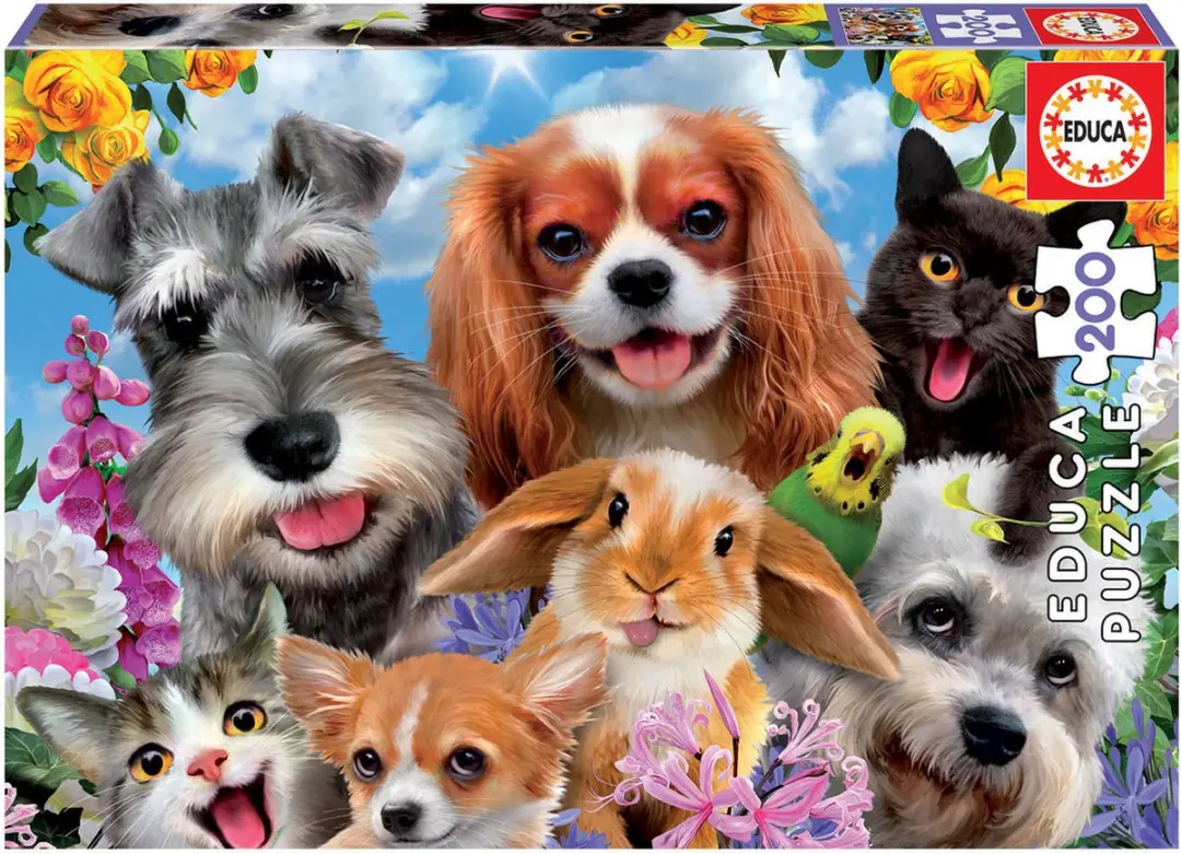 Educa Huisdieren Selfie Puzzel 200 Stuks