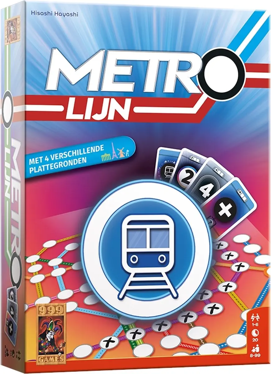 999 Games Metrolijn Flip & Write Kaartspel